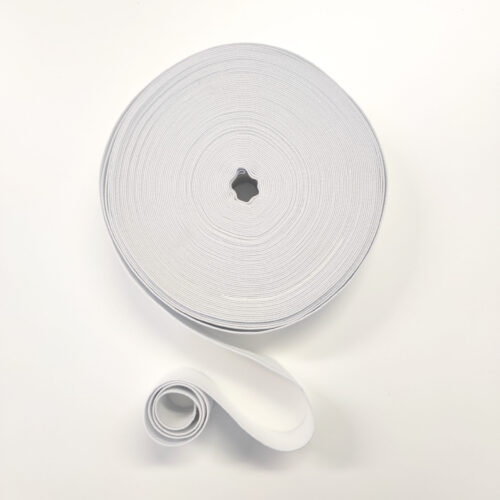 Kotimainen pehmokuminauha 40mm, valkoinen