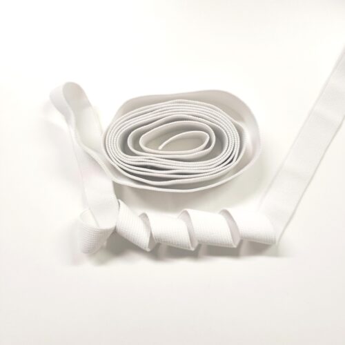 Kotimainen pehmokuminauha 20mm, valkoinen