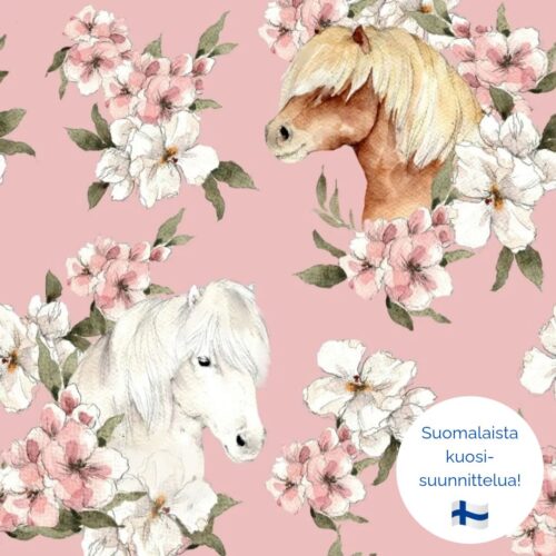 Shetlanninponit, vaaleanpunainen, trikoo