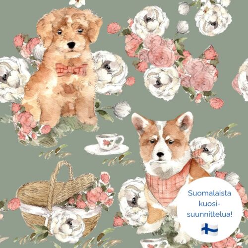 Koiranpennut, vihreä, luomujoustocollege