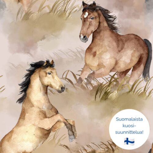 Hevoset, hento roosa, luomutrikoo