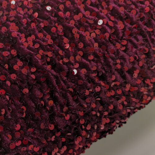 PALA 90cm: Burgundy, joustava paljettisametti