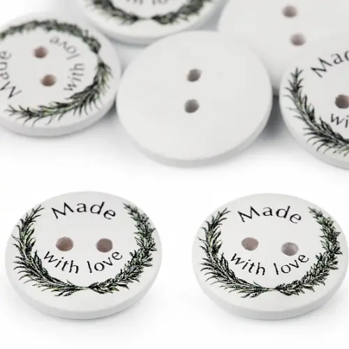 Made with love, havu, puinen nappi 23mm
