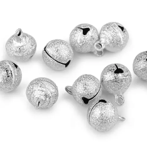 Kimaltava hopeanvärinen, kulkunen 12mm