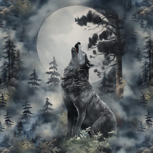 Kuutamoyö, paneeli, 55 x 70 cm, joustocollege, ISO