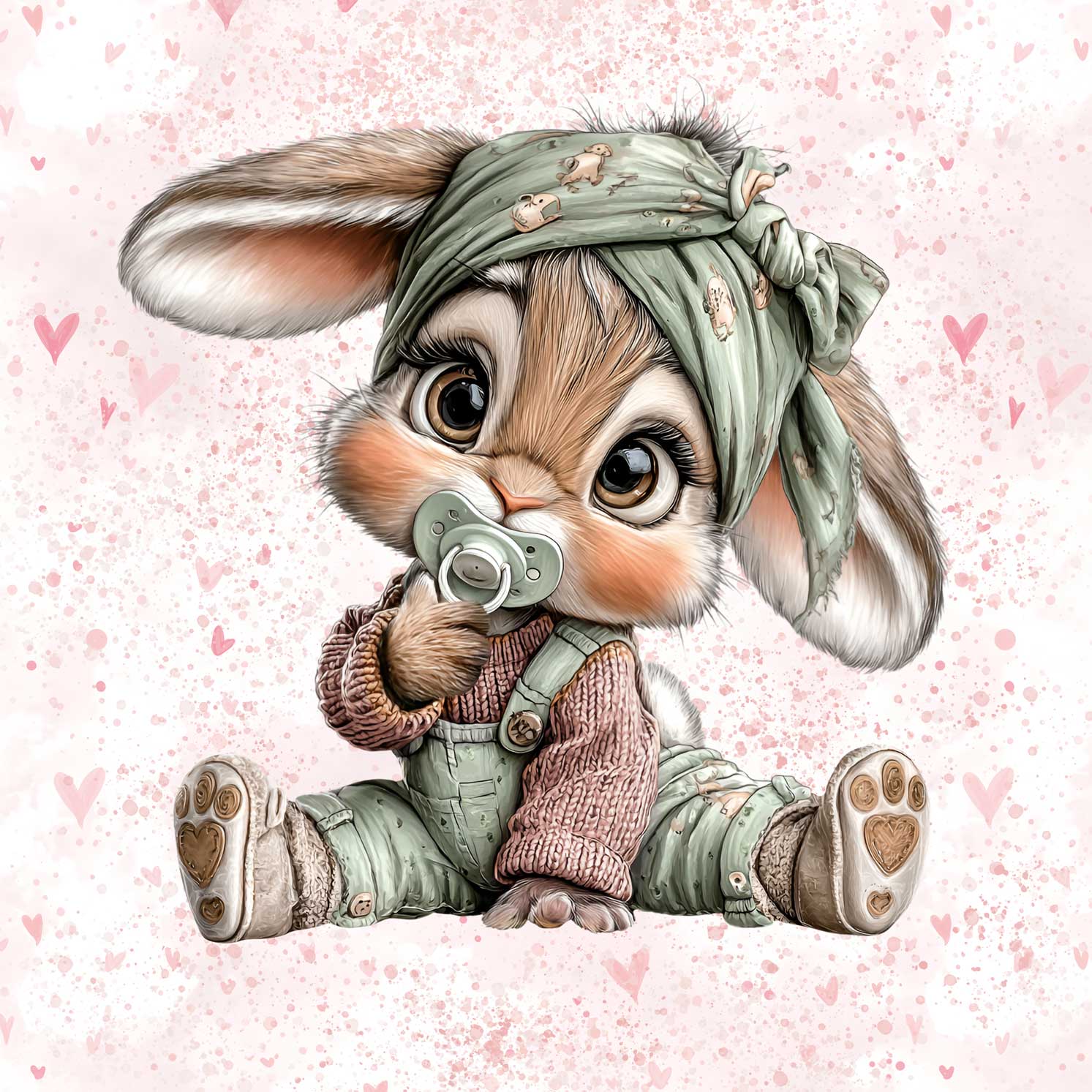 Vihreät haalarit, paneeli 40 x 50 cm, joustocollege