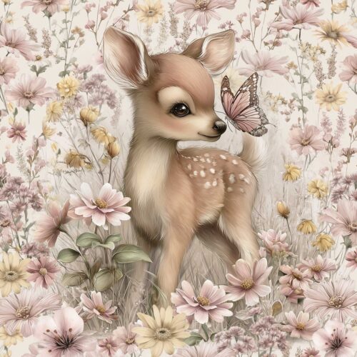 Elaine-bambi, paneeli 40 x 50 cm, joustocollege