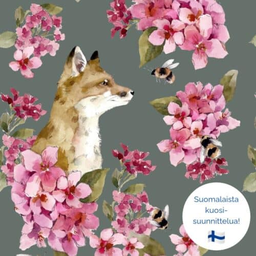 Kettu ja mehiläiset, vihreä, luomutrikoo