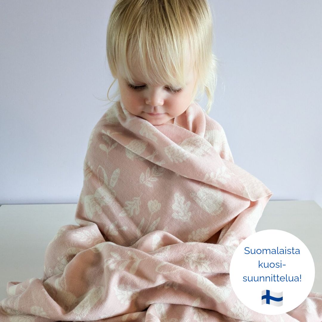 Ystävykset hento roosa merinovilla