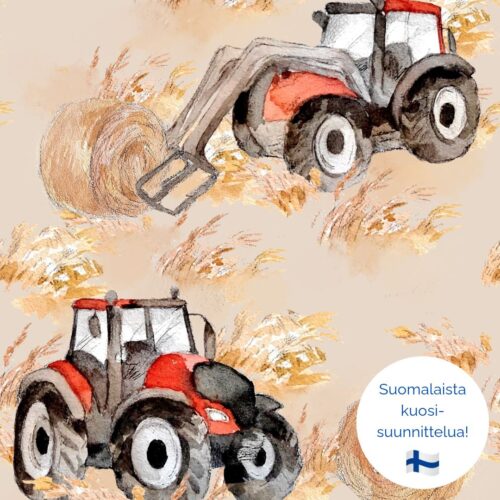 Heinänteko, beige, luomutrikoo