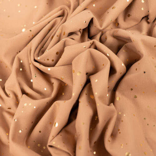 Sparkling, nougat, kultaiset kimalteet, trikoo