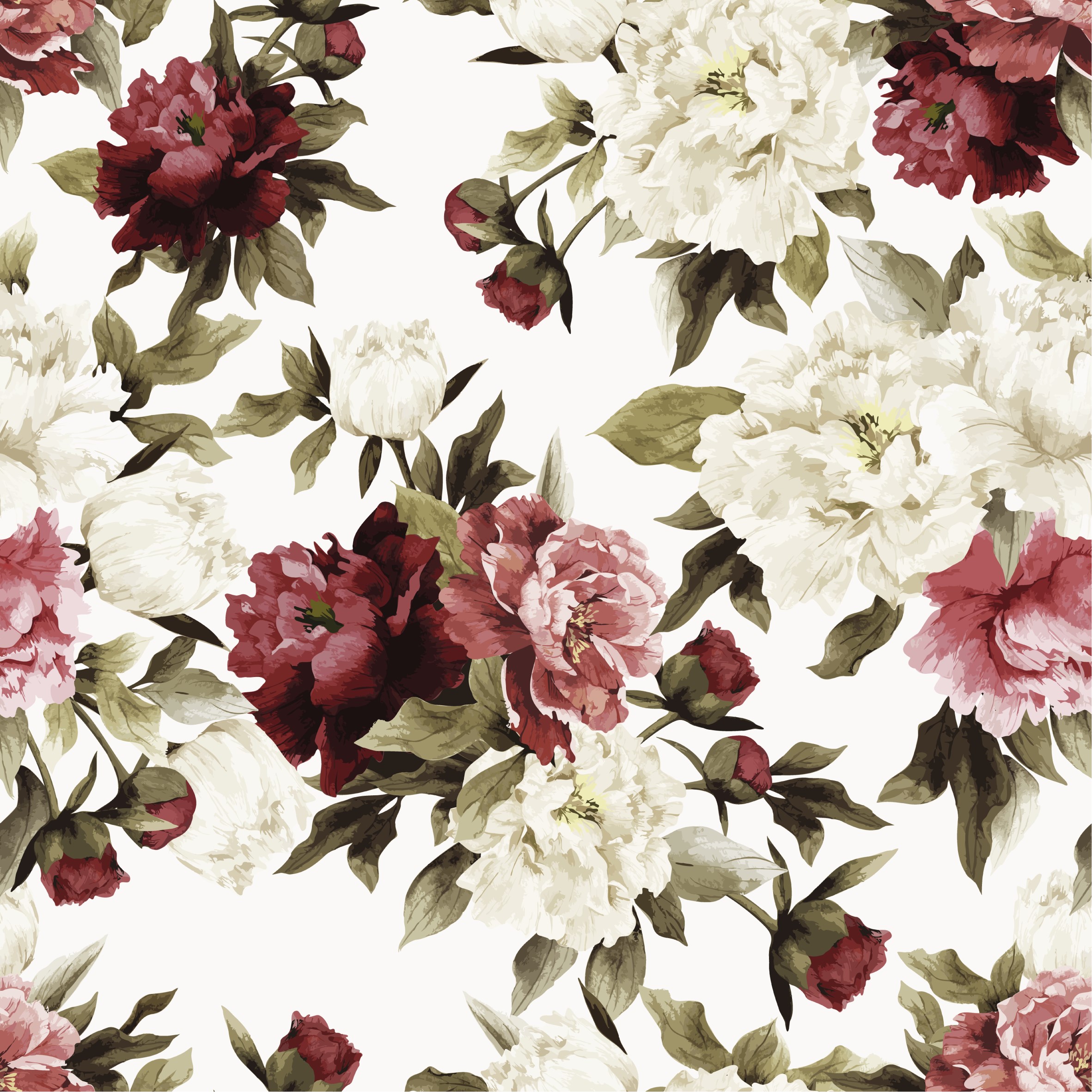 Elegant flowers, valkoinen, luomutrikoo
