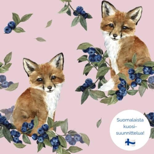 Mustikkakettu, hento vaaleanpunainen, luomutrikoo